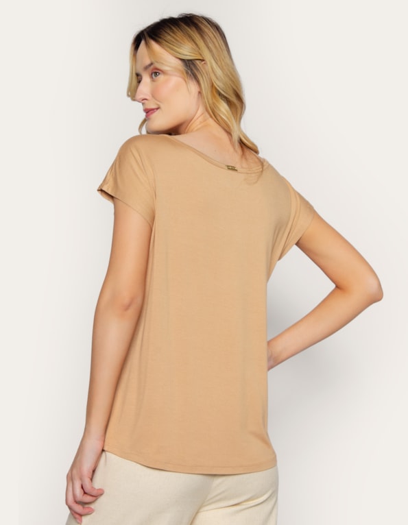 Blusa manga curta tigres Aveia