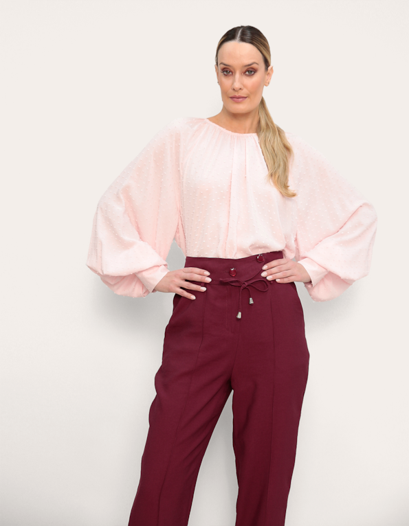 Blusa manga longa ampla