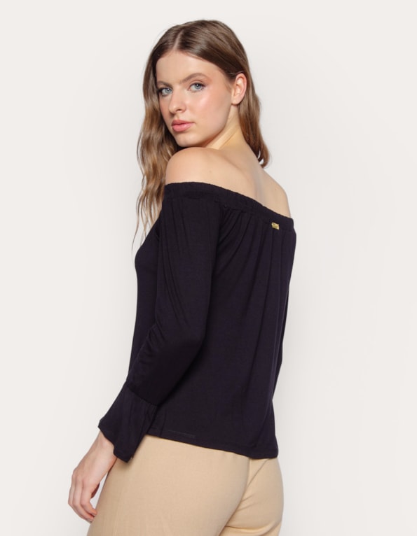 Blusa manga longa sino ciganinha