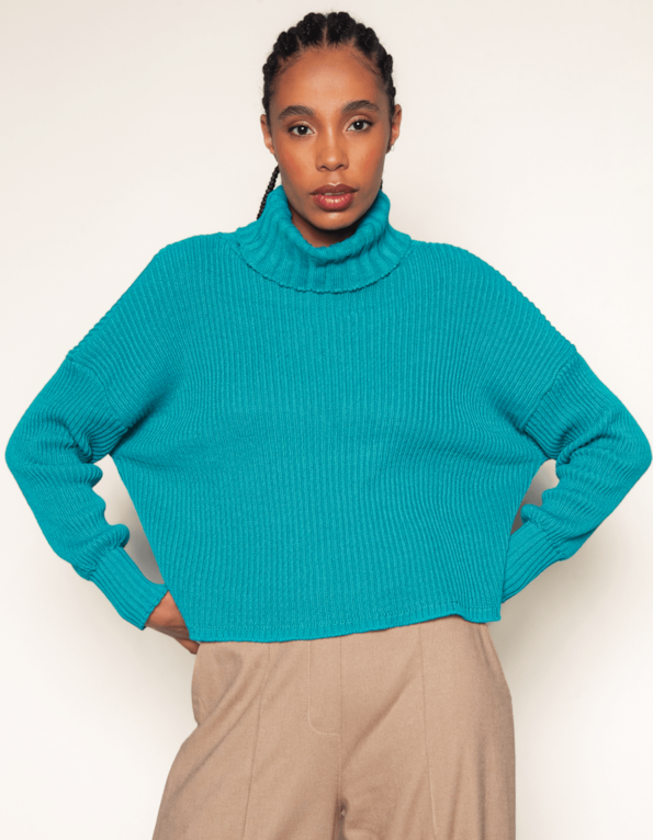 Blusa manga longa tricot gole role  Esmeralda