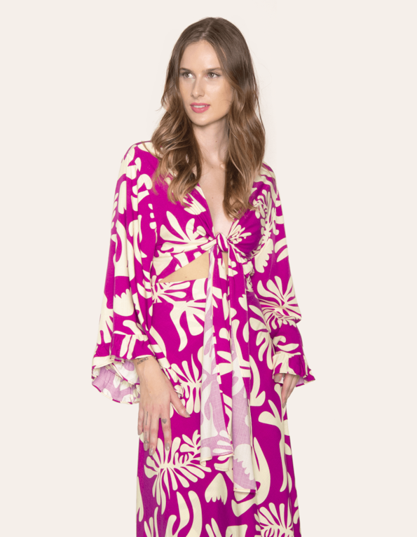 Blusa manga sino babado