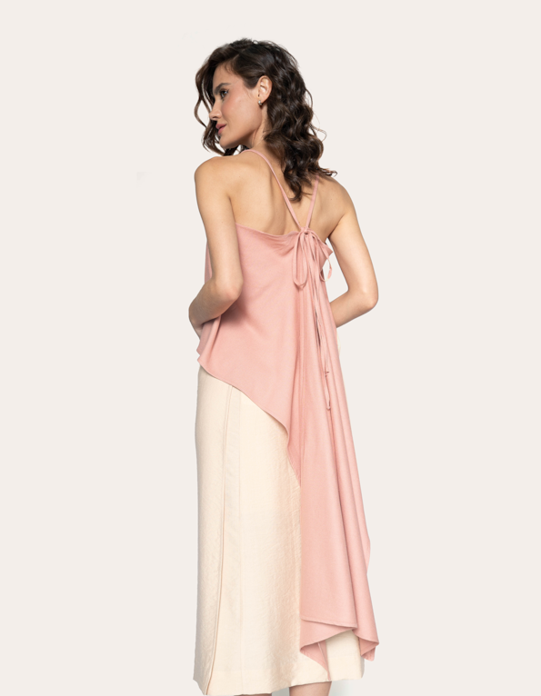 Blusa multiformas linho blend Rosa medio