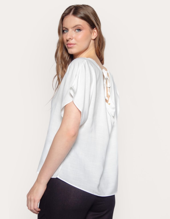 Blusa Nina Ampla Comfort Fit Off white