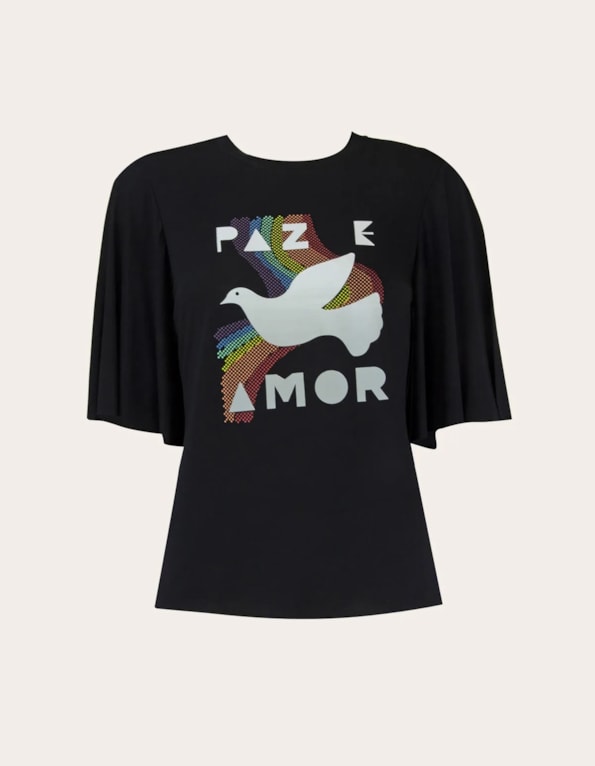 Blusa paz e amor Preto