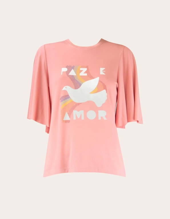 Blusa paz e amor Rose