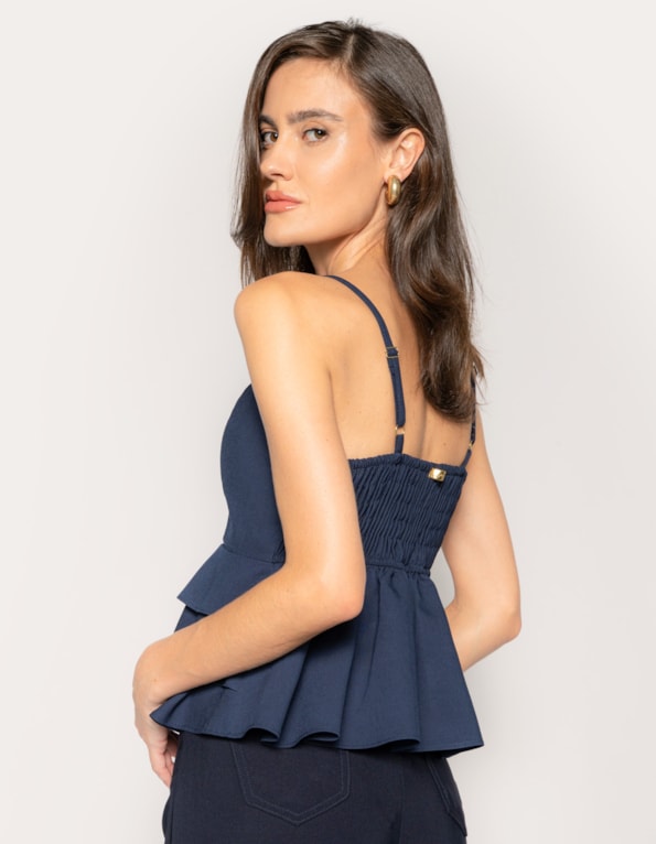 Blusa peplum camadas
