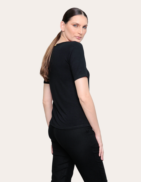 Blusa recorte lateral zebra