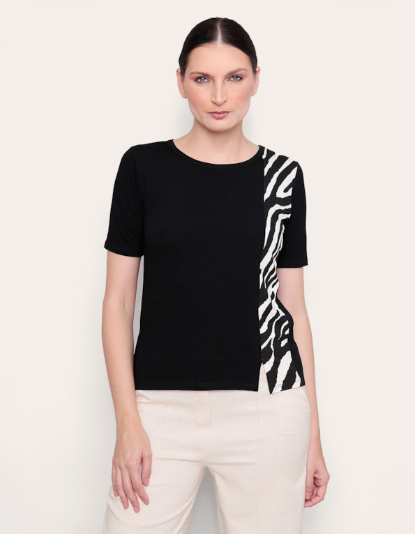 Blusa recorte lateral zebra Zebra off
