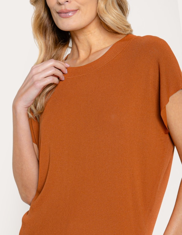 Blusa tricot ampla  Marrom