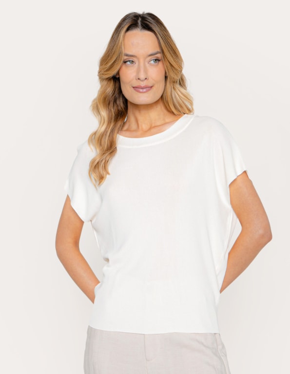 Blusa tricot ampla  Off white