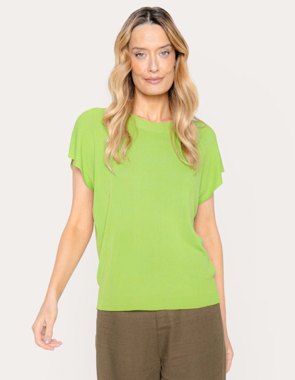 Blusa tricot ampla  Verde