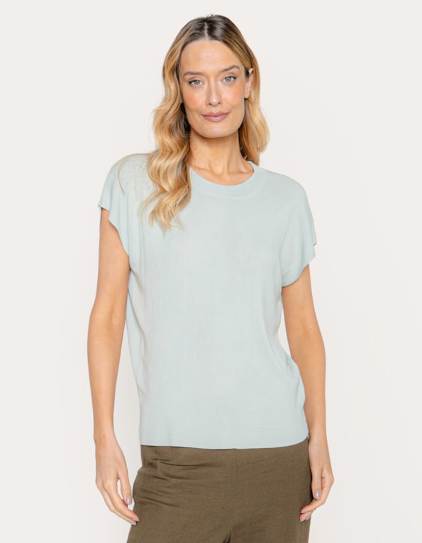 Blusa tricot ampla  Verde claro