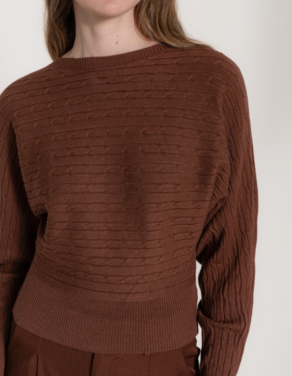 Blusa tricot canelado texture