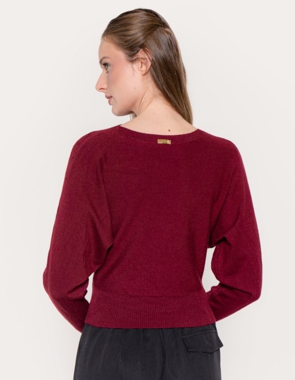 Blusa tricot canelado texture