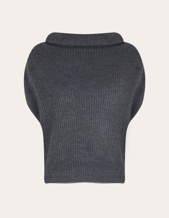 Blusa tricot cavada gola role