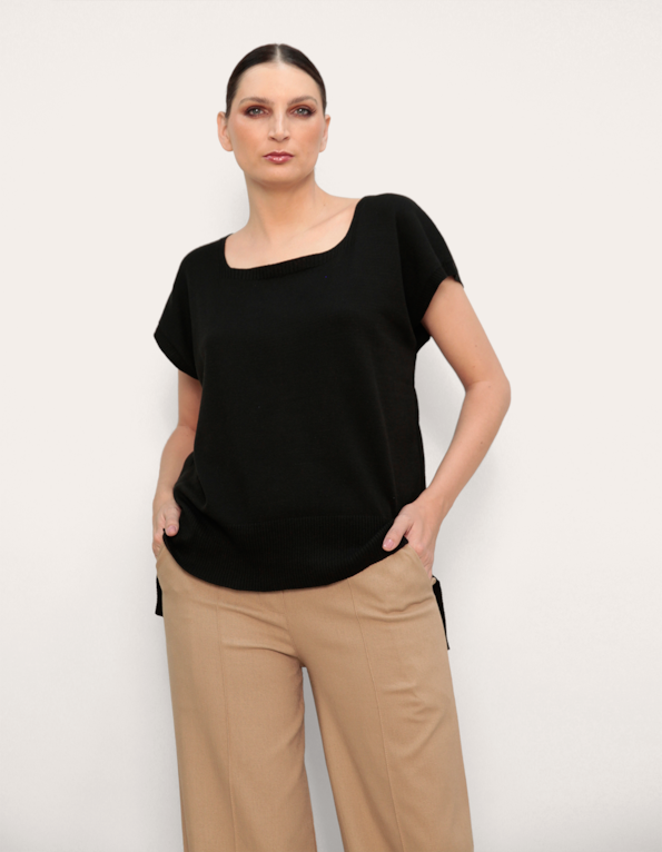 Blusa tricot mullet