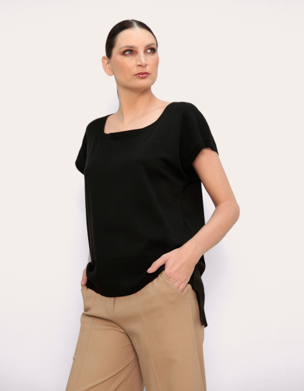 Blusa tricot mullet