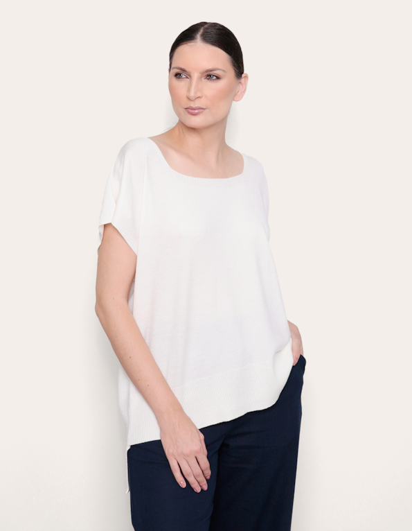 Blusa tricot mullet