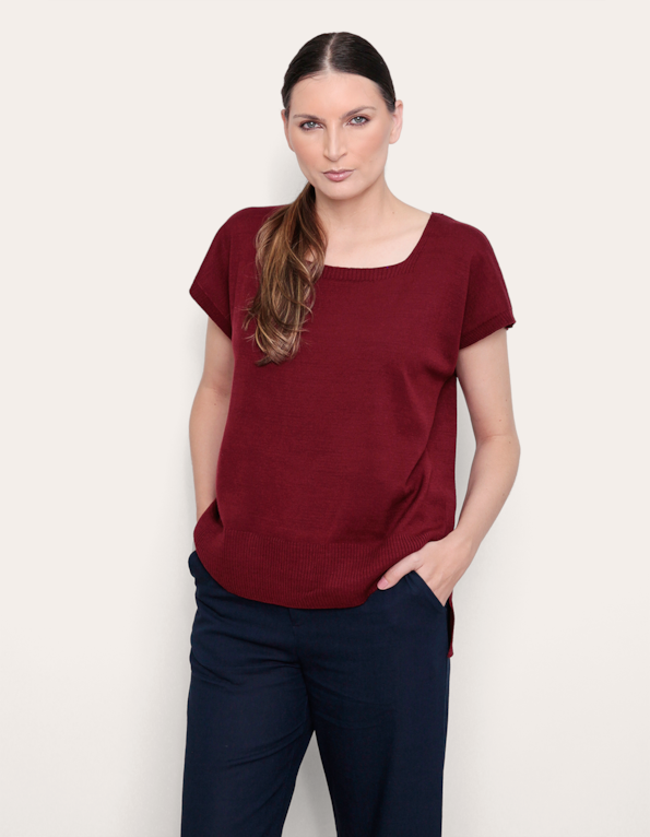 Blusa tricot mullet