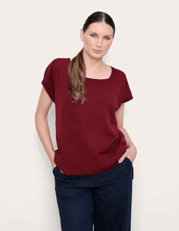 Blusa tricot mullet