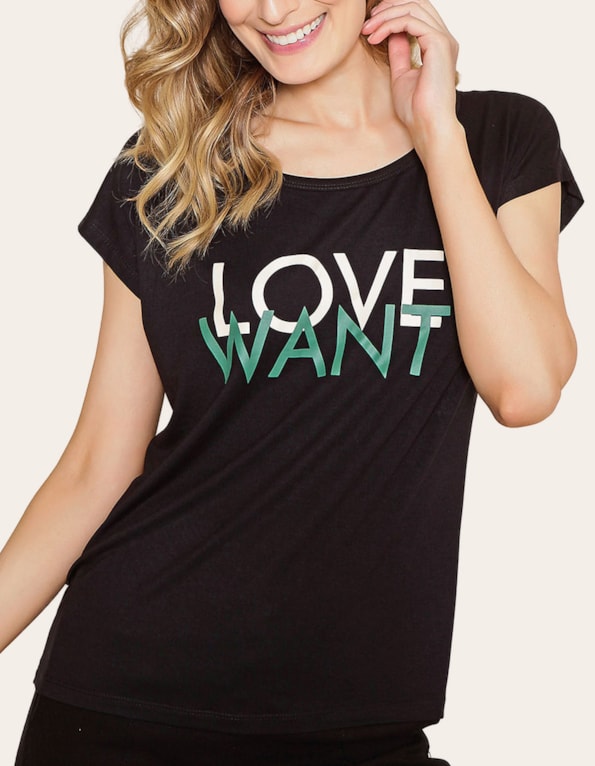 Blusa want love Preto