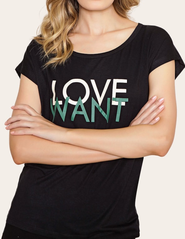 Blusa want love Preto