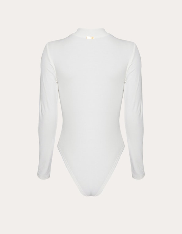 Body gola alta térmico peluciado Off white