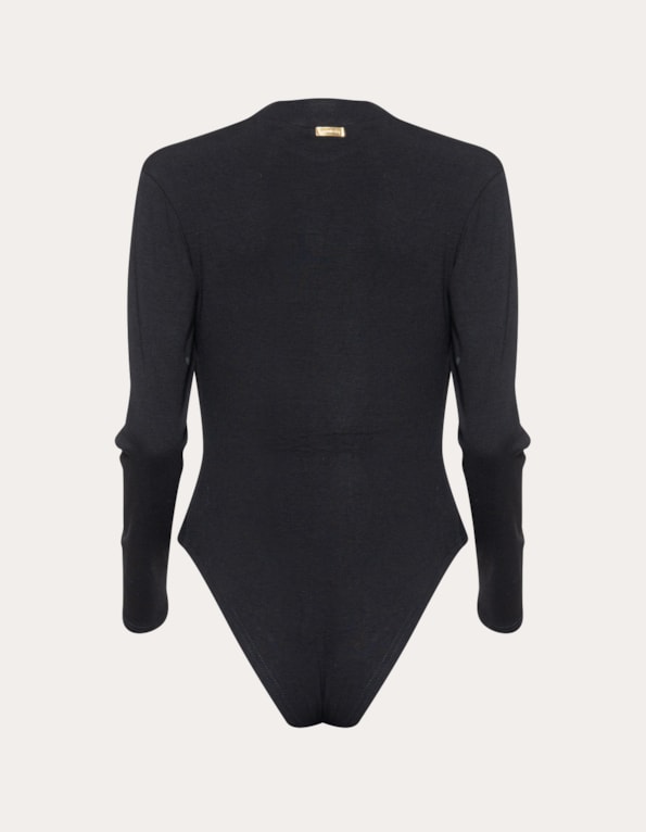 Body gola alta térmico peluciado Preto