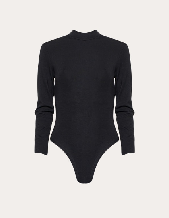 Body gola alta térmico peluciado Preto
