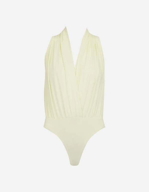 Body transpassado cavado liso Off white