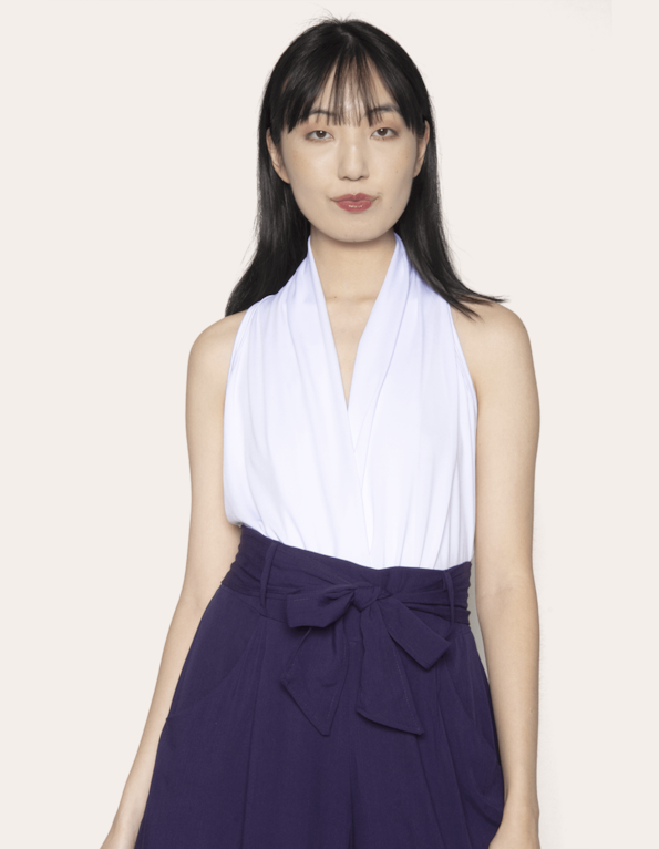 Body Transpassado Gola Halter – Off-White