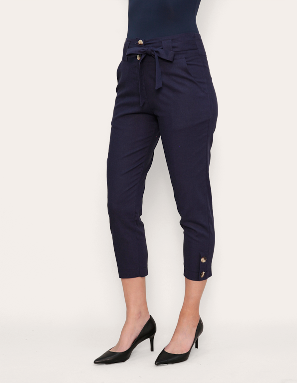 calca cropped clochard marinho