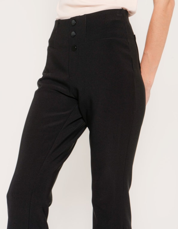 Calça flare malha premium Preto