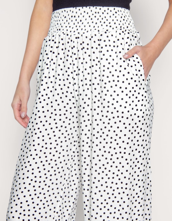 Calça mini aladim poá Branco