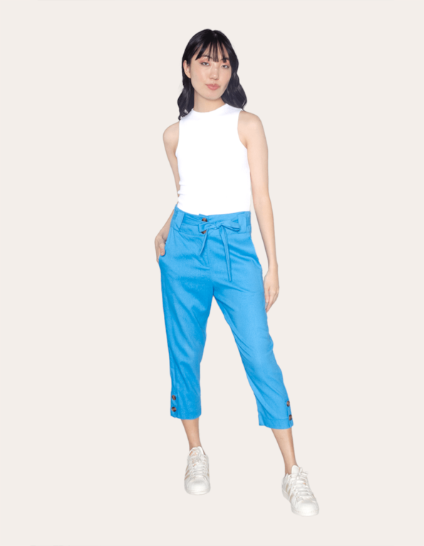 Calca pantacourt clochard Azul medio