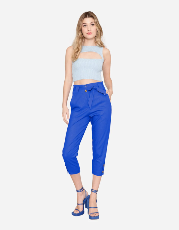 Calca pantacourt clochard Azul royal