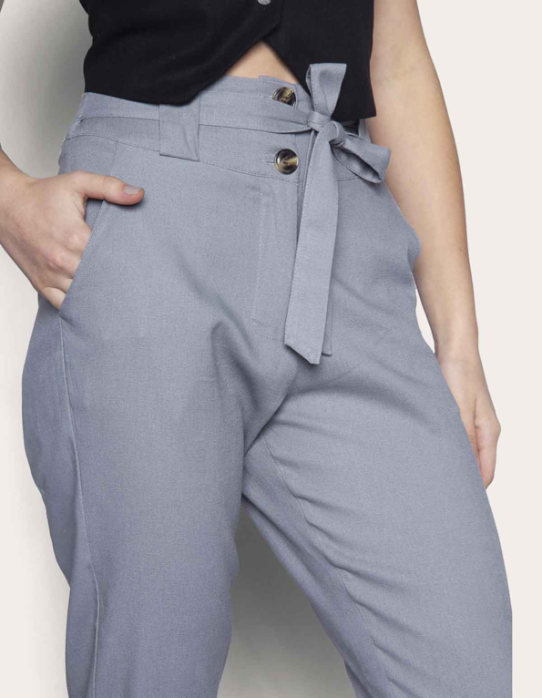 Calca pantacourt clochard Cinza