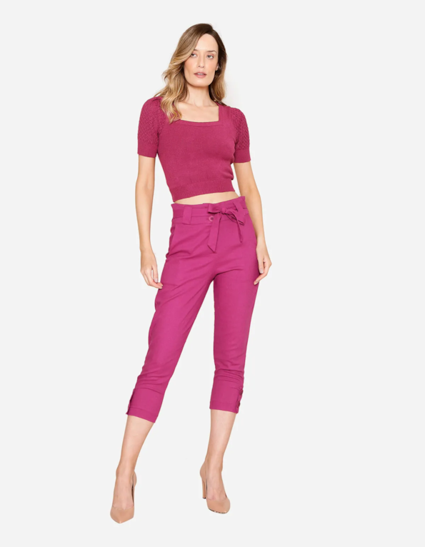 Calca pantacourt clochard Magenta
