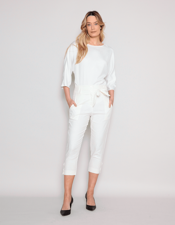 Calca pantacourt clochard Off white