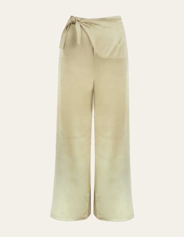 Calça pantalona de amarrar Areia
