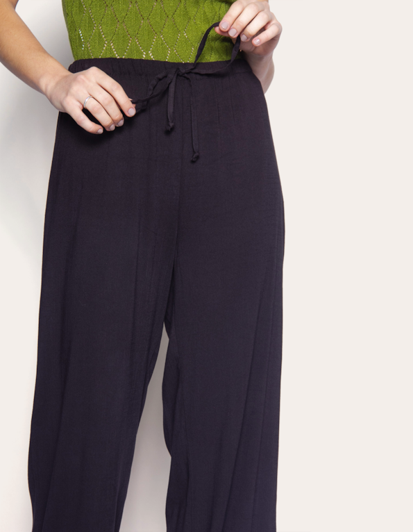 Calça pantalona Preto