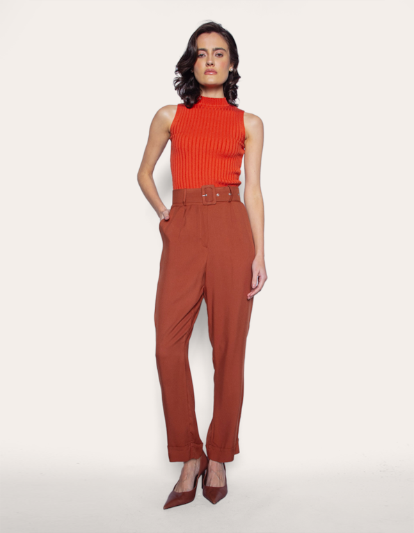 Calça reta alfaiataria