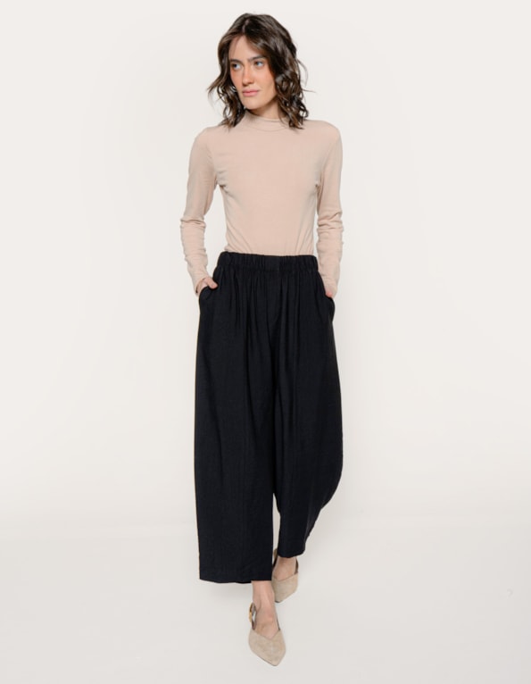 Calça slouchy Preto