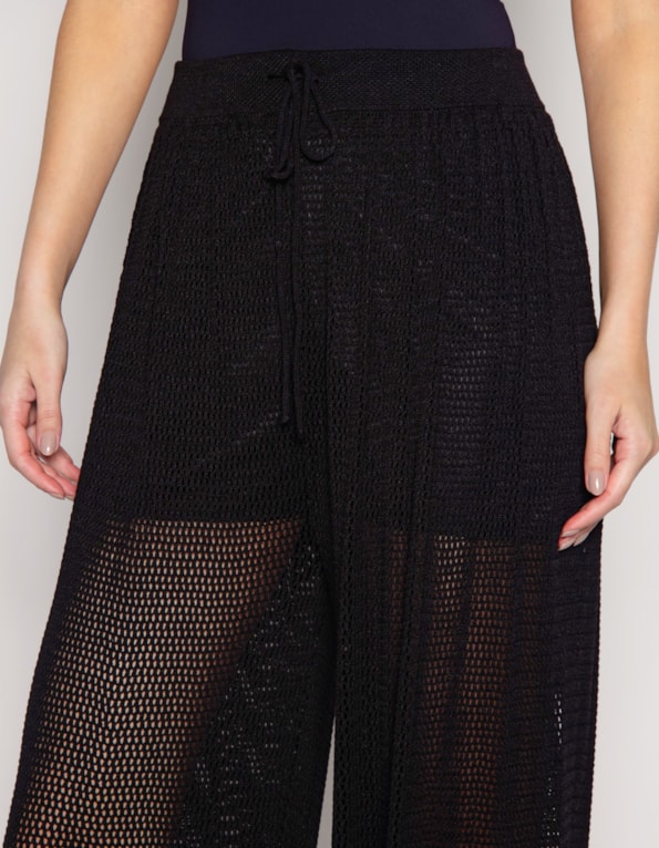 Calça tricot aladin furadinha Preto