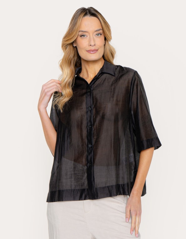 Camisa ampla gaze Preto
