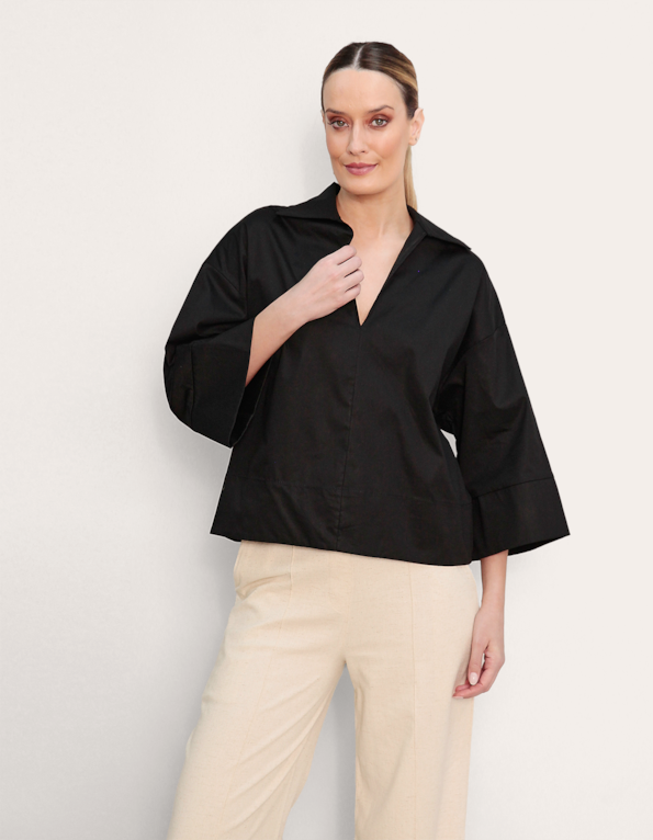 Camisa ampla  Preto
