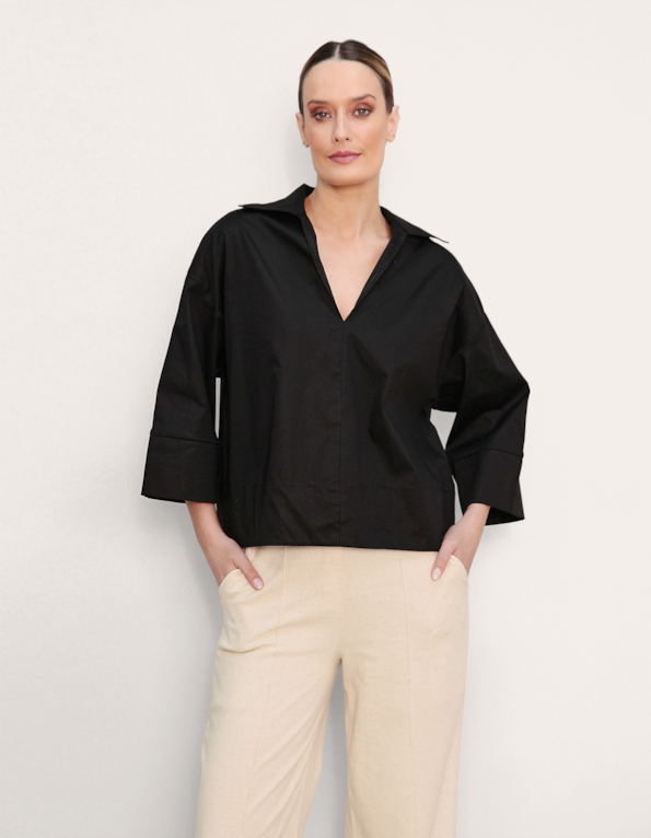 Camisa ampla  Preto