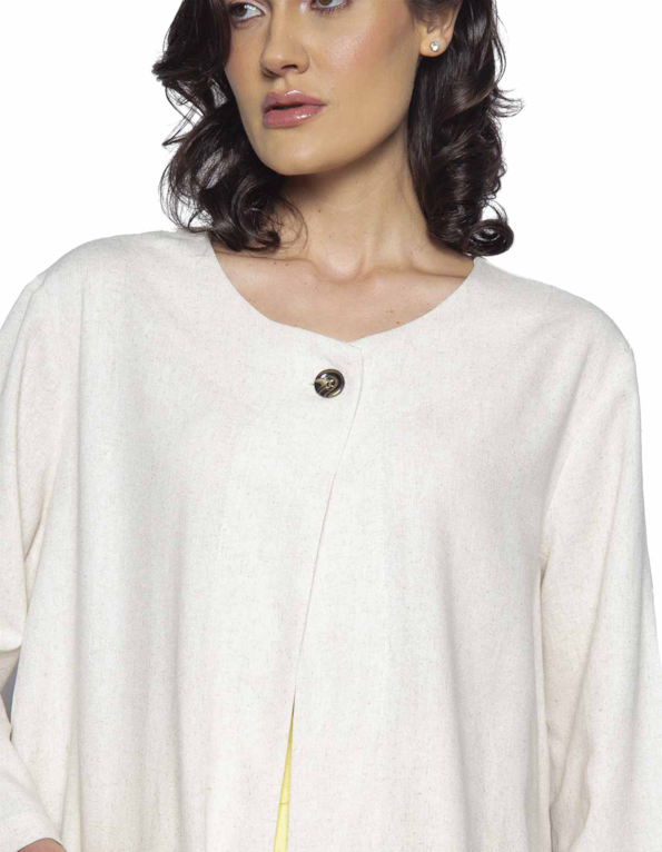 Camisa linho blend Bege claro