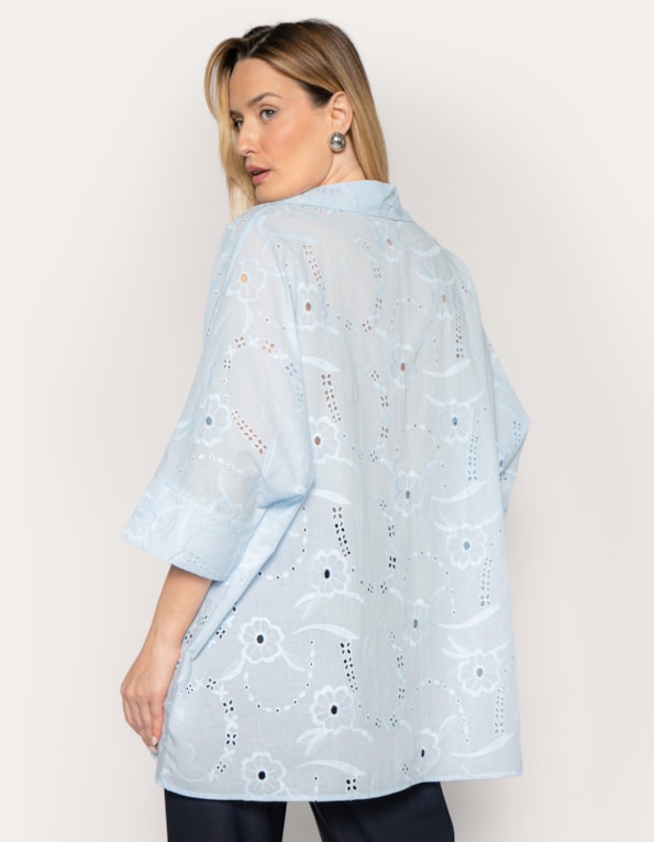 Camisa manga 3/4 oversized laise