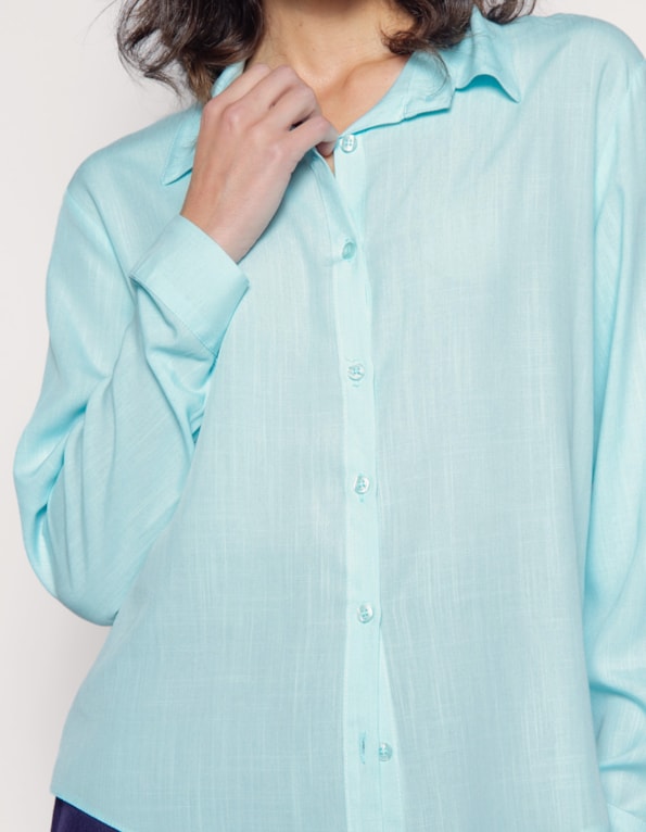 Camisa manga longa Azul claro
